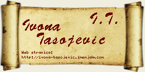 Ivona Tasojević vizit kartica